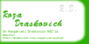 roza draskovich business card